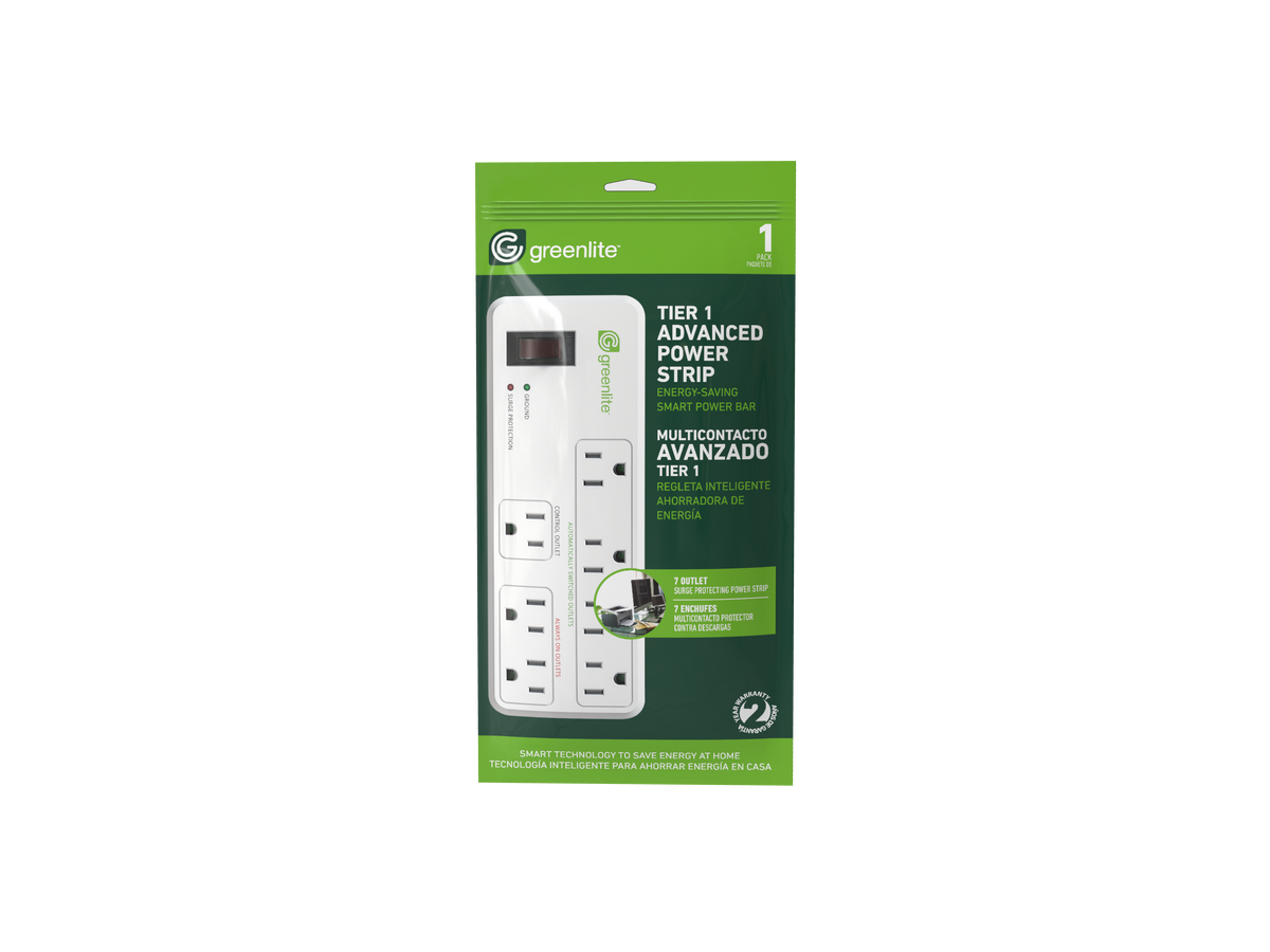 Tier 1 Advanced Powerstrip Compact -  7 Outlets - (Greenlite Model No: APS/T107M1S4/I03)